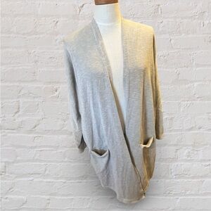 Anthropology X DONNI Cozy Gray Open Front Cardigan